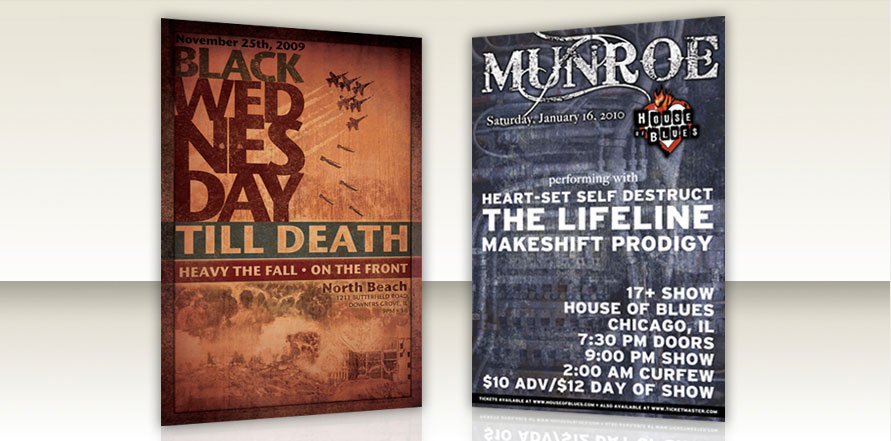 Audiowall Munroe posters - artwork by Sean Frangella