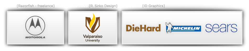 Sean Frangella brand experience - Motorola Valparaiso University Diehard Michelin Sears